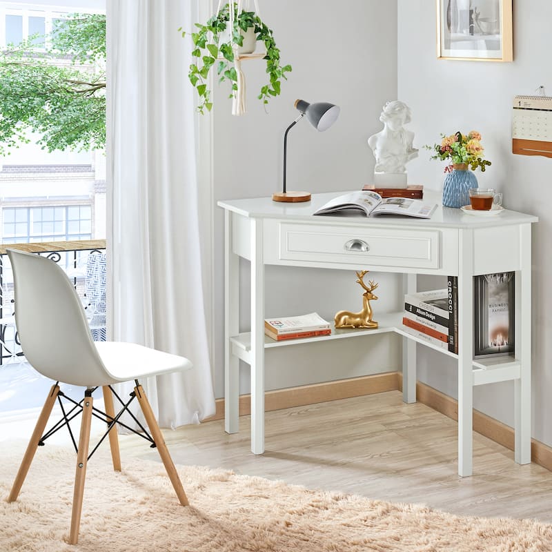 Yaheetech Writing Computer Desk Workstation with Shelves and Drawers