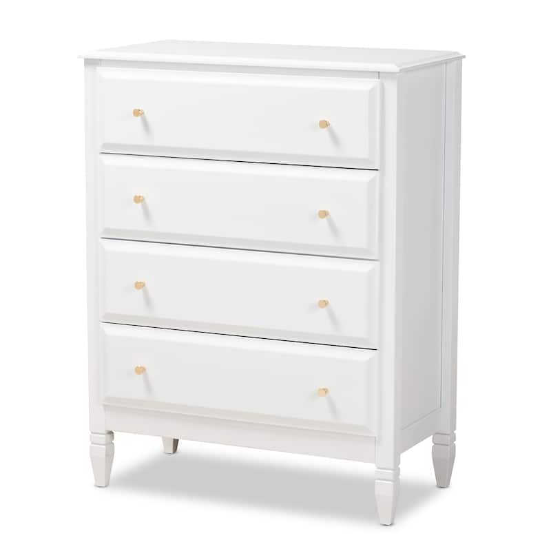 Naomi Classic and Transitional 4-Drawer Bedroom Chest - 4-drawer