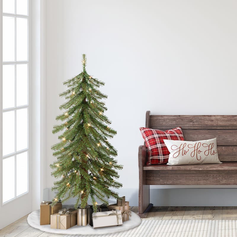 Puleo International Pre-Lit 4' Alpine Artificial Christmas Tree