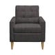 preview thumbnail 13 of 17, Tufted back Accent Chair Grey