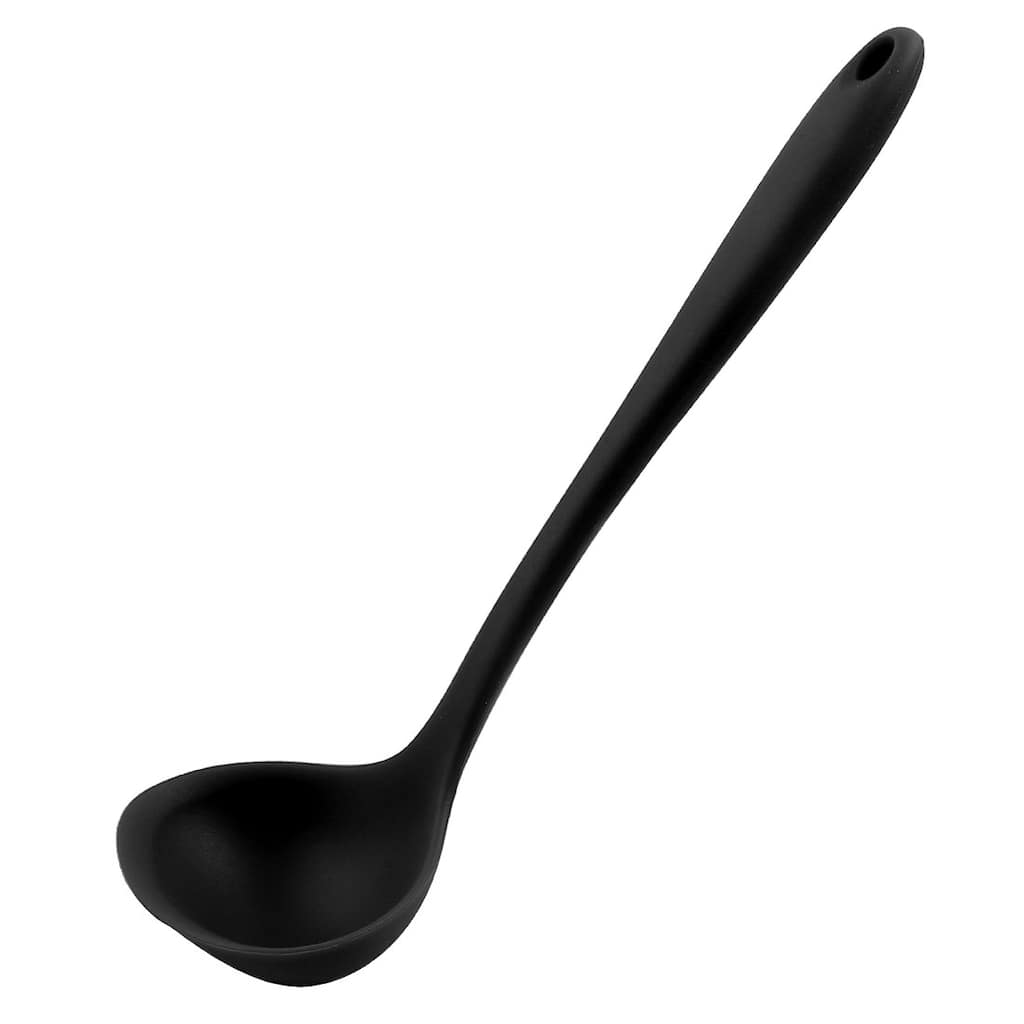 Silicone Soup Ladle Spoon 11.6 "Leng Heat Resistant One Piece - 11.6" x 3.5"(L*W)