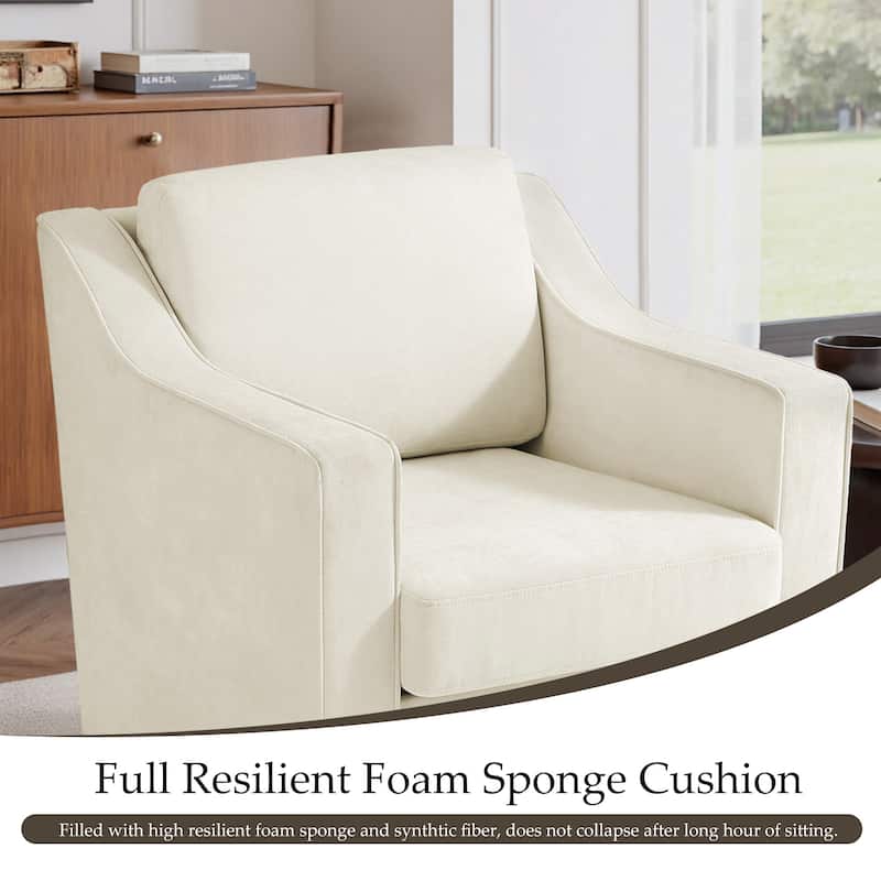 Modern Swivel Upholstered Armchair Accent chair Set of 2