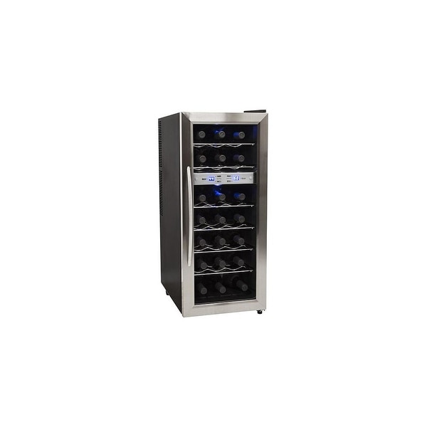 EdgeStar TWR215E 13 Inch Wide 21 Bottle Wine Cooler with Dual Cooling Zones