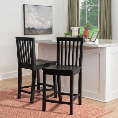 Prentice Wooden Counter Stool (set of 2)