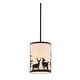 preview thumbnail 1 of 9, Vaxcel Lighting P0417 8" Wide Suspension Mini Pendant Bronze