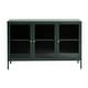preview thumbnail 18 of 27, Rye Studio Brianne Modern Metal & Glass 3-Door Sideboard