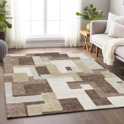 Premium Washable Super Soft Geo Casual Mayfield Rug