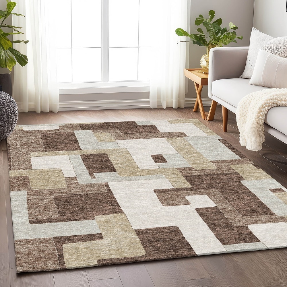 Premium Washable Super Soft Geo Casual Mayfield Rug