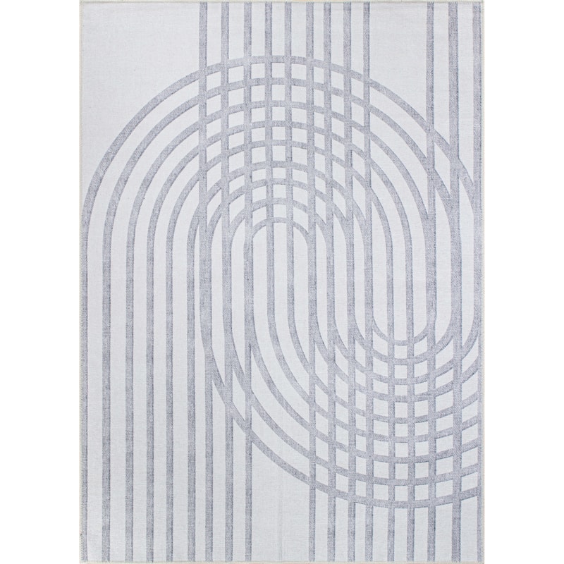 Contemporary Lines Machine Washable Area Rug
