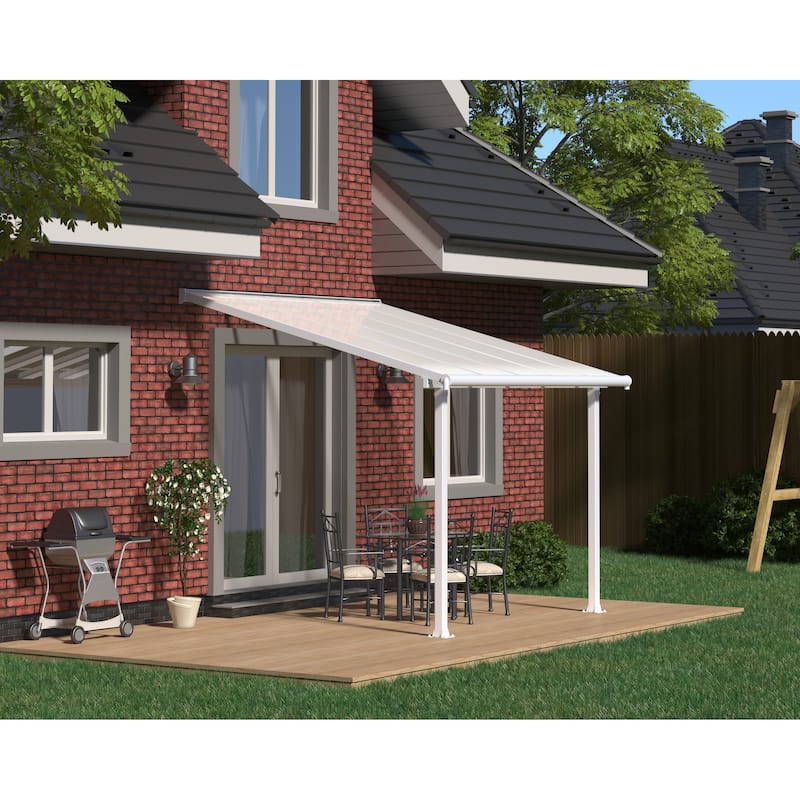 Olympia 10 ft. White/White Aluminum Patio Cover - - 10ft x 10ft.