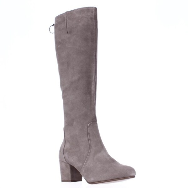 Steve Madden Haydun Block Heel Tall Boots, Taupe Suede. Opens flyout.