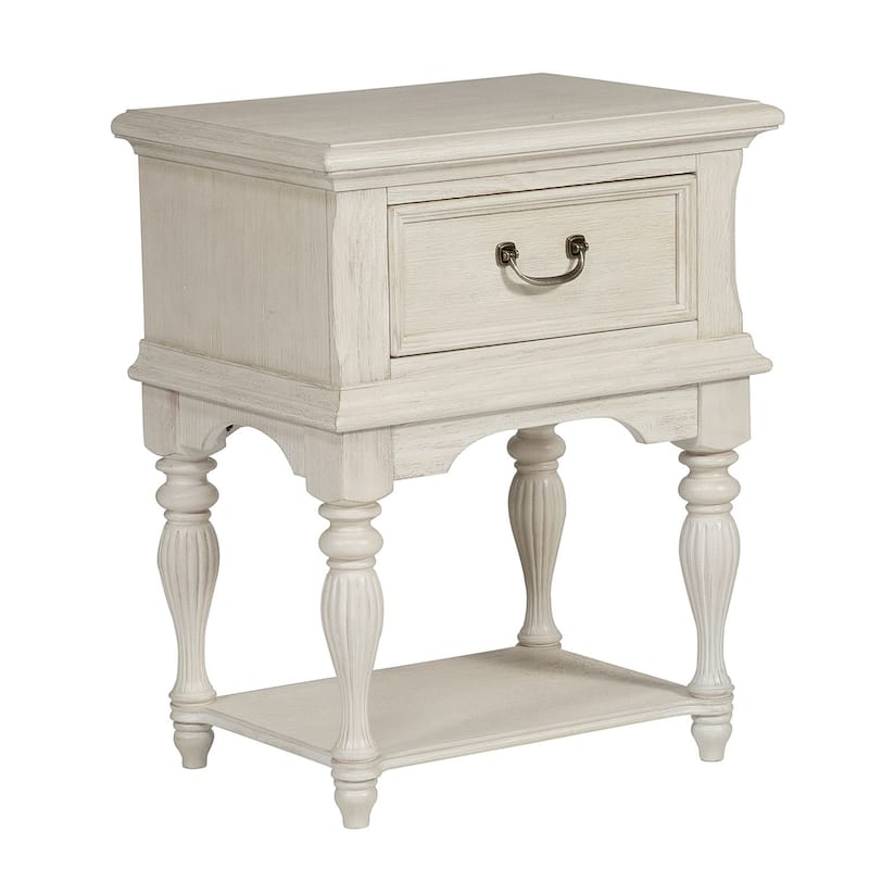 Bayside Antique White Leg Night Stand