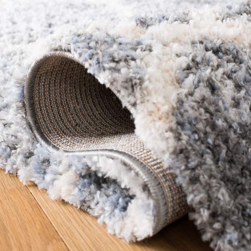 SAFAVIEH Berber Fringe Shag Mercedes Trellis Rug - Grey/Cream - 8' x 10'