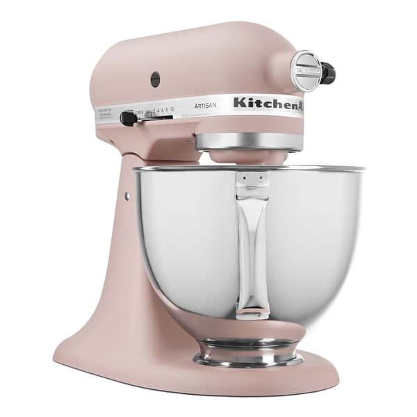 slide 2 of 3, KitchenAid Artisan Series 5 Quart Tilt-Back Head Stand Mixer in Matte Dried Rose Matte Dried Rose