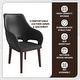 preview thumbnail 24 of 63, Vivara Set of 2 Leather Dining Chair with Padded Seat - Mid-Century Arm Chair for Home Office Bar & Kitchen