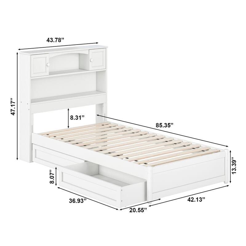 Hadley Platform Bed with Panel Footboard and Storage Drawers