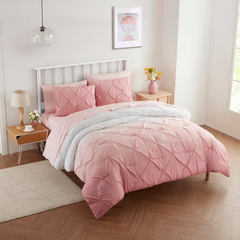 Sweet Home Collection Loralie Ombre Pintuck BIAB - Blush - Full