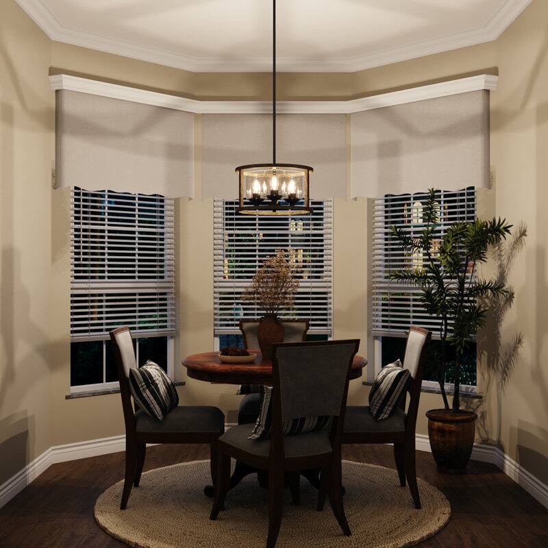 Acroma Kwong 3-Light drum chandelier Farmhouse Pendant Light for Kitchen Island