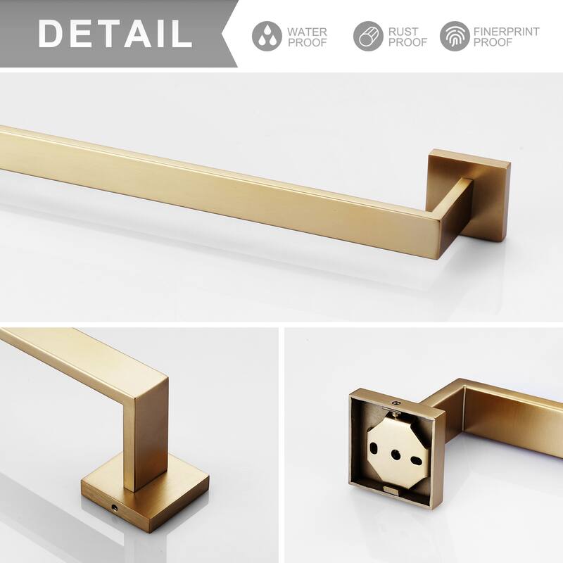 WOWOW Stainless Steel 4-Piece Bathroom Hardware Set (Includes Installation Accessories)