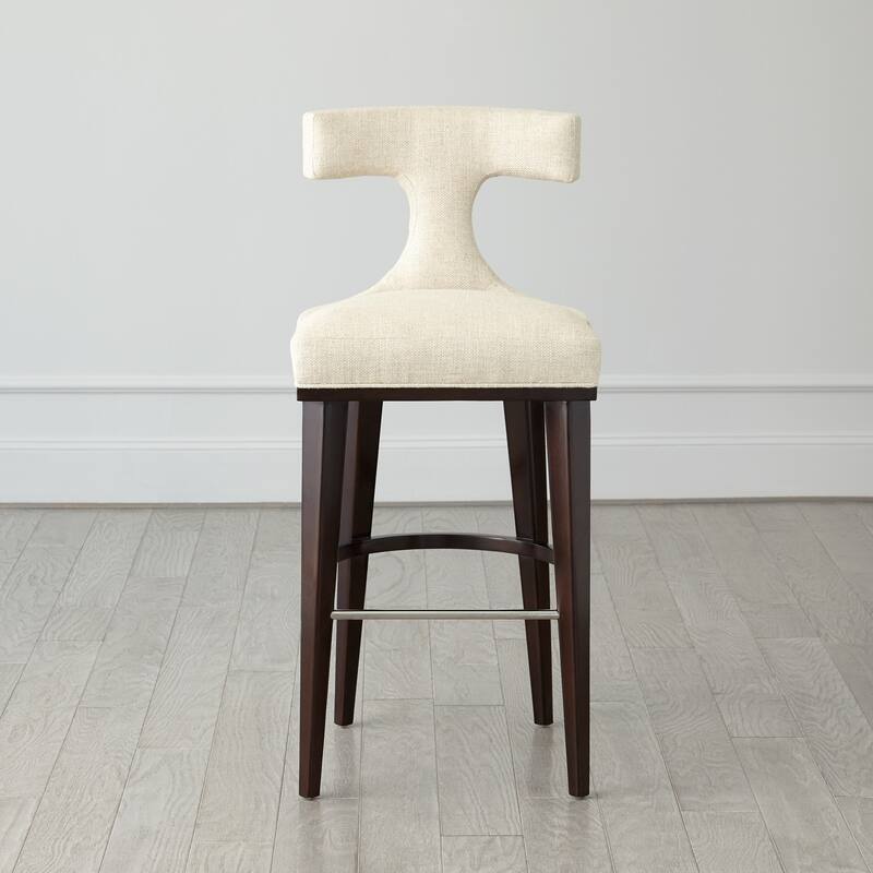 Anvil Back Barstool - Cream/Black
