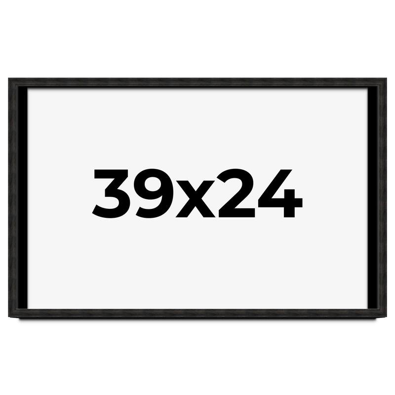 39x24 Shadow Box Black Rustic Barnwood Display Frame | 1.125 Inch