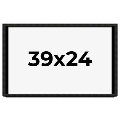 39x24 Shadow Box Black Rustic Barnwood Display Frame | 1.125 Inch