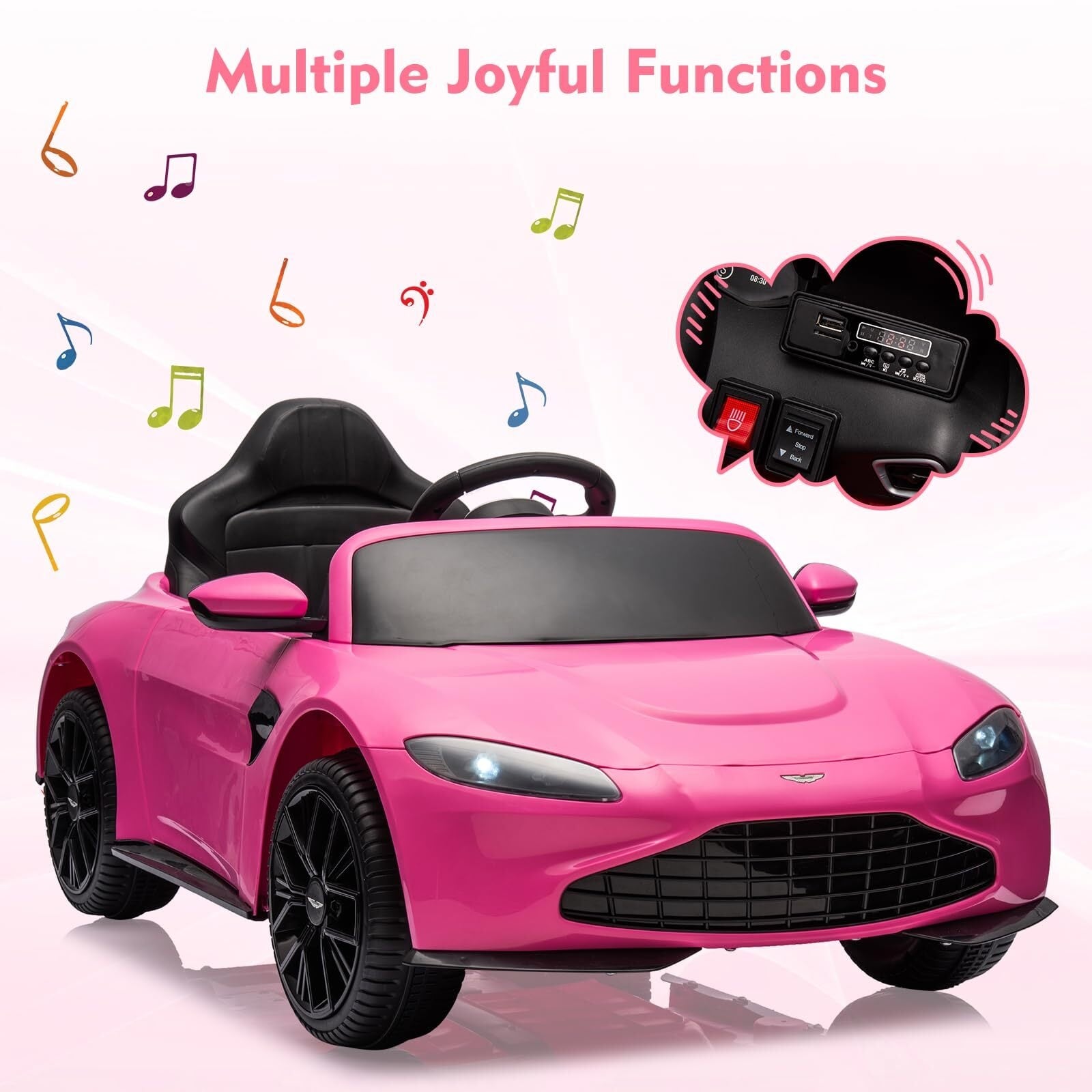 12V Ride on Sports Car for Kids Licensed Aston Martin - N/A