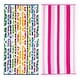 preview thumbnail 23 of 30, Market & Place 2 Piece Printed Cotton Velour Beach Towel Set Hibiscus & Stripes