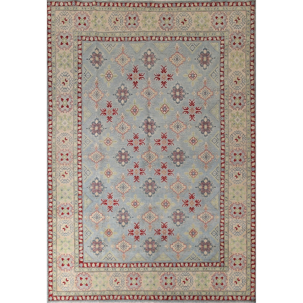 All-Over Kazak Oriental Area Rug Wool Carpet - 9'2" x 11'10"