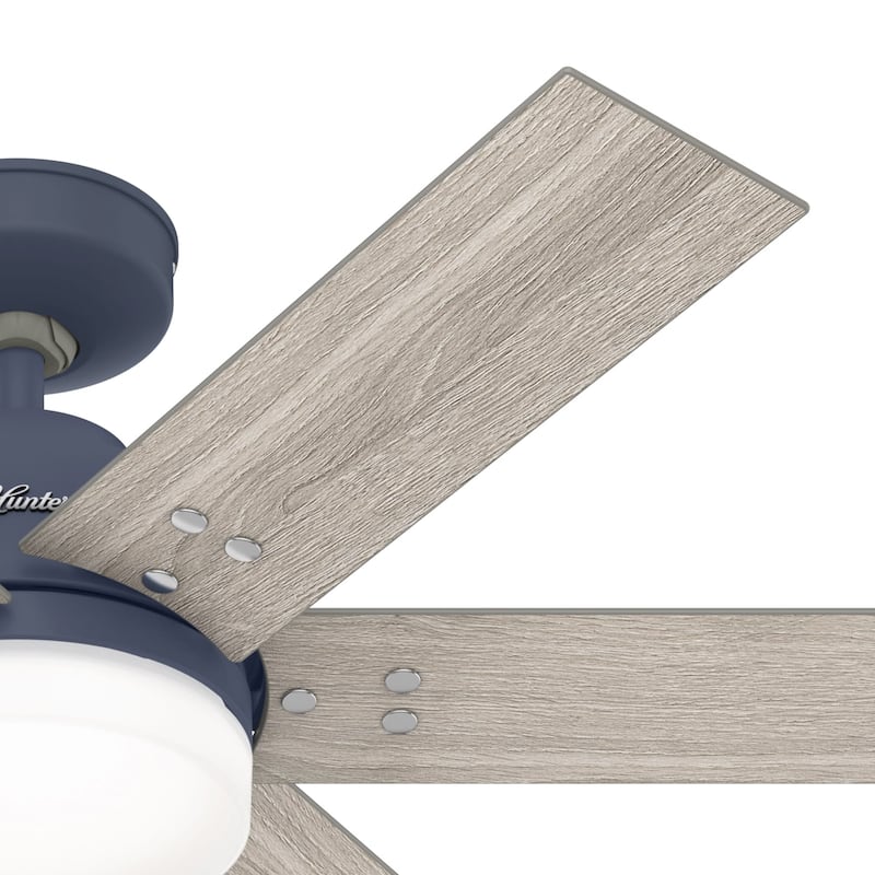 Hunter 44" Pacer Ceiling Fan with LED Light Kit and Handheld Remote - Modern Farmhouse, Transitional