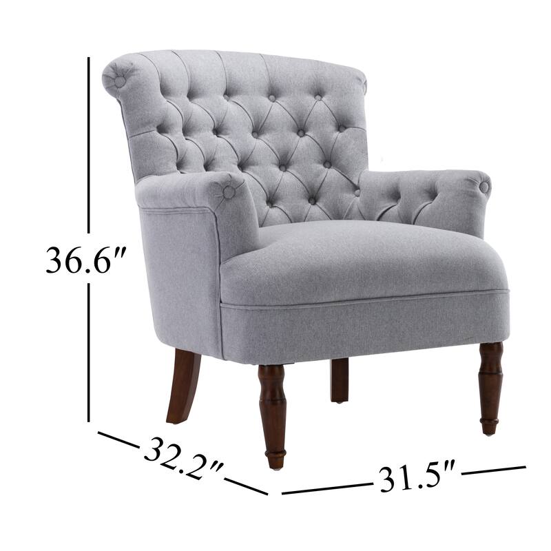Corvus Sidmouth Tufted Fabric Oversized Club Chair