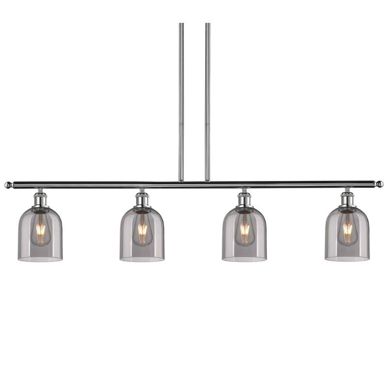 Innovations Lighting 516-4I-10-48 Bella Pendant Bella 4 Light 48" Wide - Polished Chrome / Light Smoke