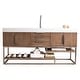 preview thumbnail 1 of 12, James Martin Vanities Columbia 72" Single Vanity, Latte Oak with Brushed Nickel Hardware
