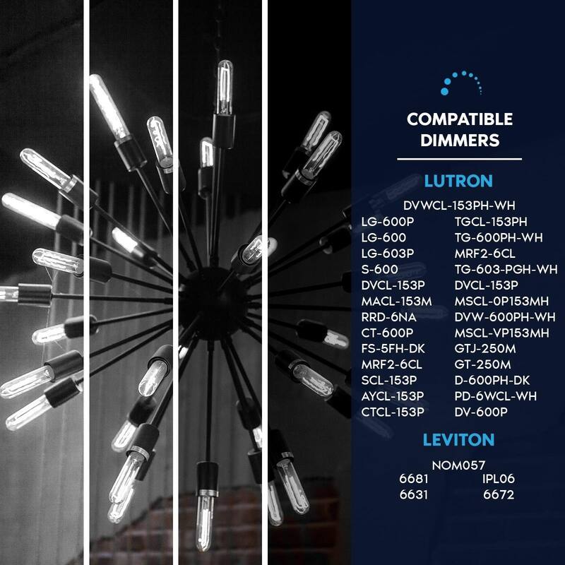 Luxrite T10 LED Bulb, 5W=60W, 4000K Cool White, 500 Lumens, Damp Rated, UL Listed, E26, 3 Pack - 4000K (Cool White)