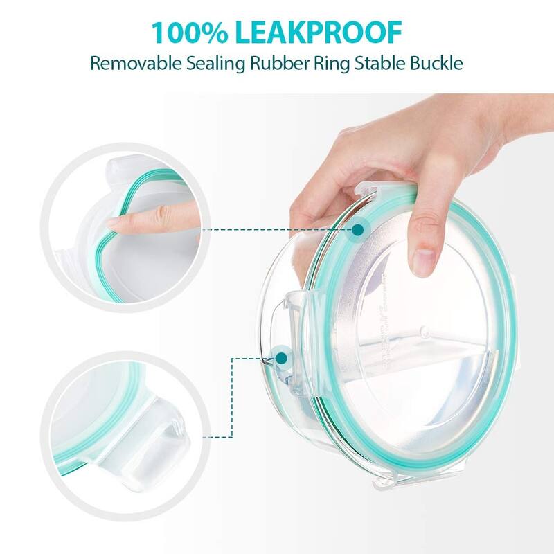 Glass Food Storage Containers with Lids, [24 Piece] Meal Prep, Airtight Bento Boxes, BPA Free & Leak Proof