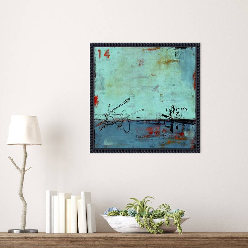 Blue Bay Marina No. 2 by Erin Ashley Framed Canvas Wall Art Print