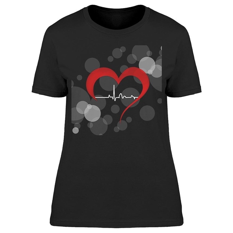 Heart And Heartbeat Symbol Tee Women's -Image by Shutterstock