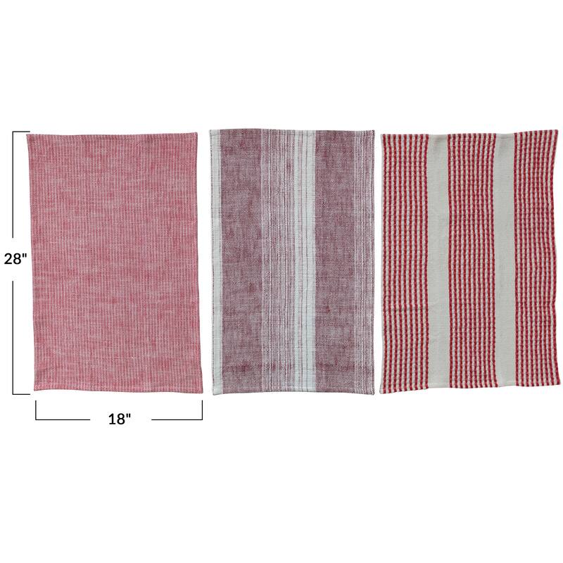 3-Piece Woven Patterned Tea Towels