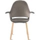 preview thumbnail 39 of 71, Organic Upholstered Fabric Modern Armchair with Natural Wooden Legs for Dining Room Office or Accent Lounge Side Chair