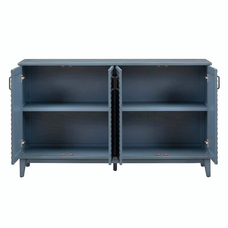 4-Door Sideboard with Large Storage and Adjustable Shelves