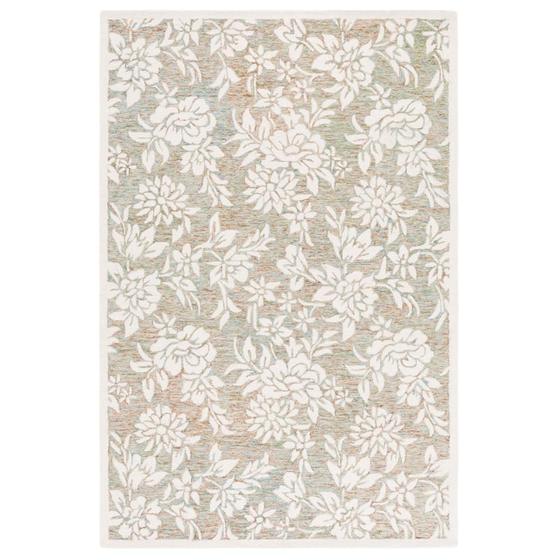 SAFAVIEH Handmade Jardin Evencia Country Floral Wool Rug