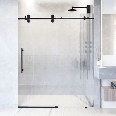 Vigo VG6041FL7274L Elan 74" High x 72" Wide Sliding Frameless Shower