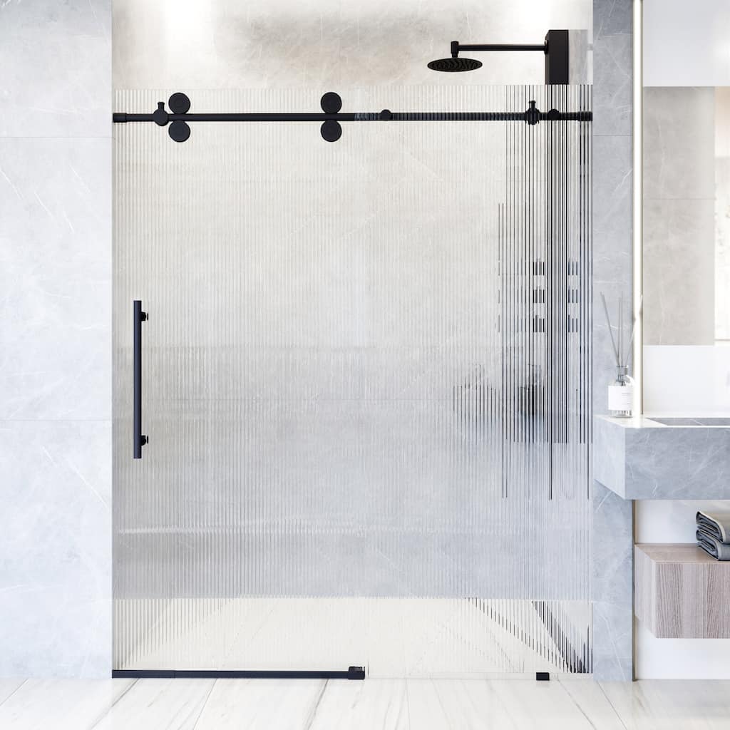Vigo VG6041FL7274L Elan 74" High x 72" Wide Sliding Frameless Shower