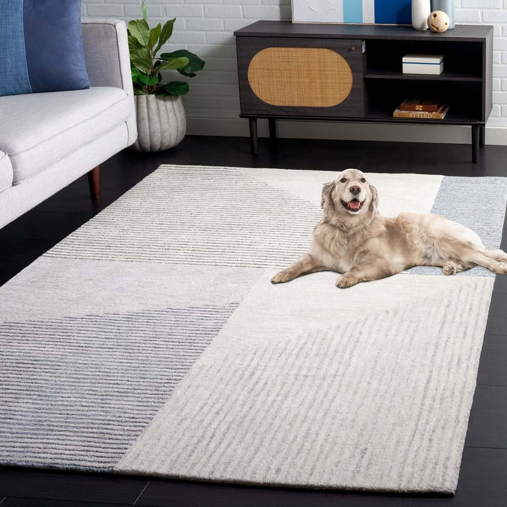 SAFAVIEH Handmade Ebony Makvala Contemporary Wool Rug