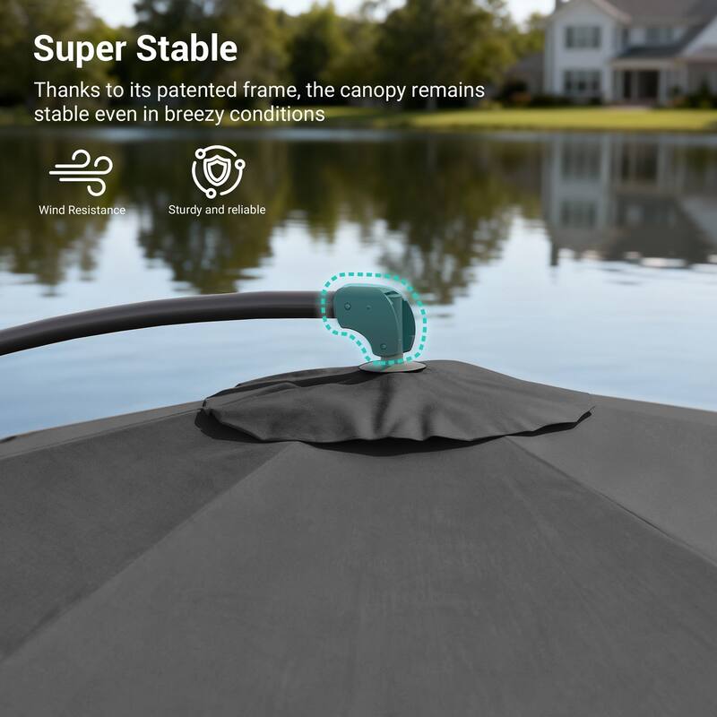 Sonkuki Outdoor 10FT Patio Offset umbrella for Garden
