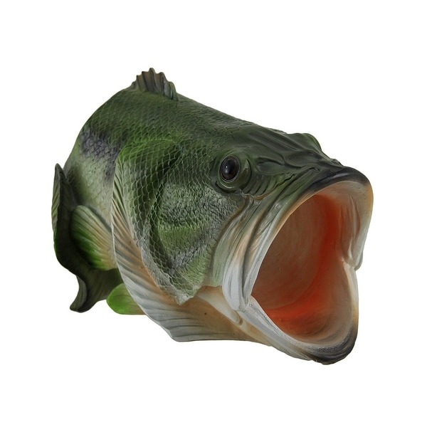 Shop Large Mouth Bass Decorative Gutter Downspout Extension Statue Green Overstock 17378421