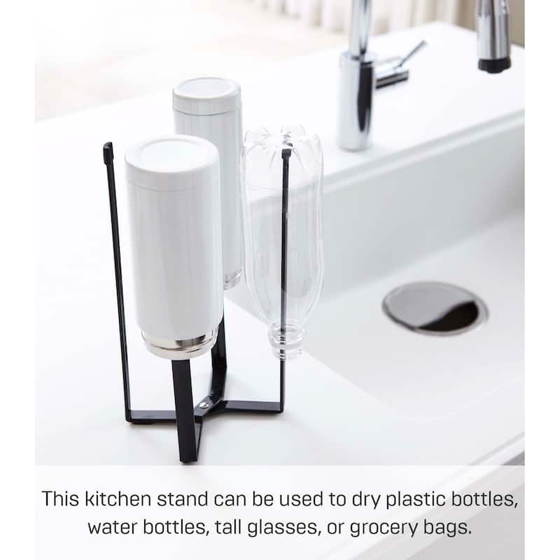 Yamazaki Home Collapsible Bottle Dryer, Steel - L 3.74 x W 4.72 x H 10.43 inches