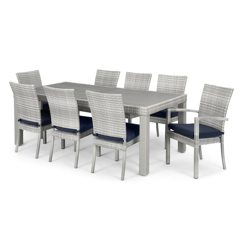 Cannes 9 Piece Aluminum Outdoor Patio Dining Set