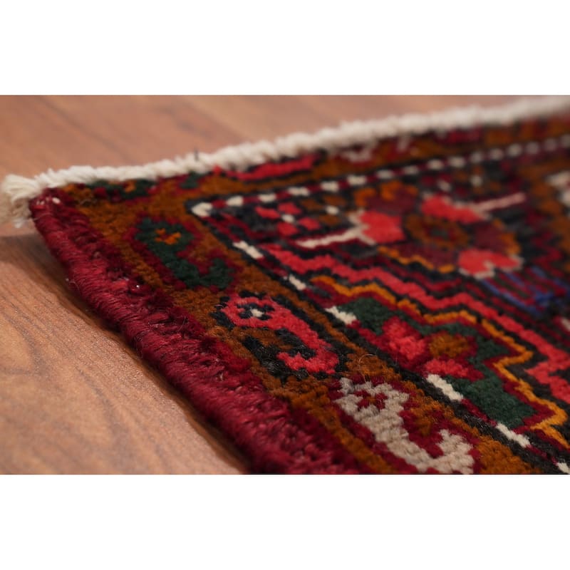 Hand Knotted Oriental 100% Wool Carpet Traditional Medallion Red Heriz Area Rug - 13' 1'' X 10' 5''