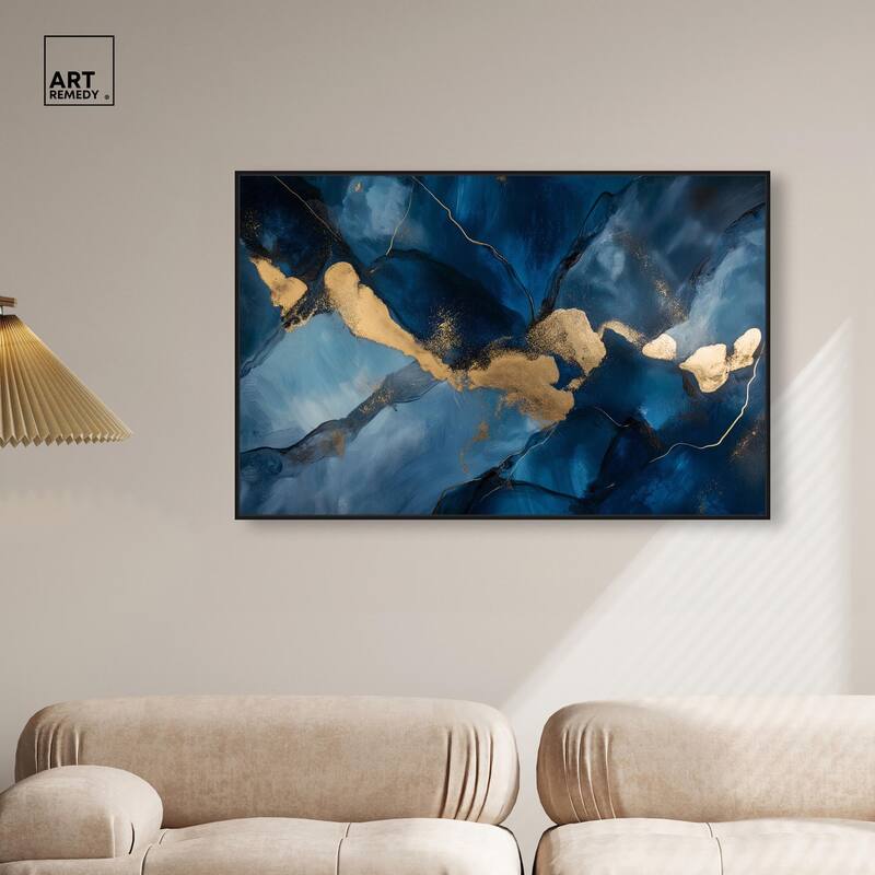 Dark Texture Golden Touch I Canvas by Art Remedy